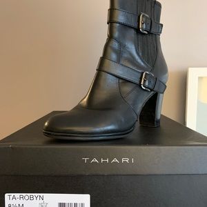 Tahari black bootie